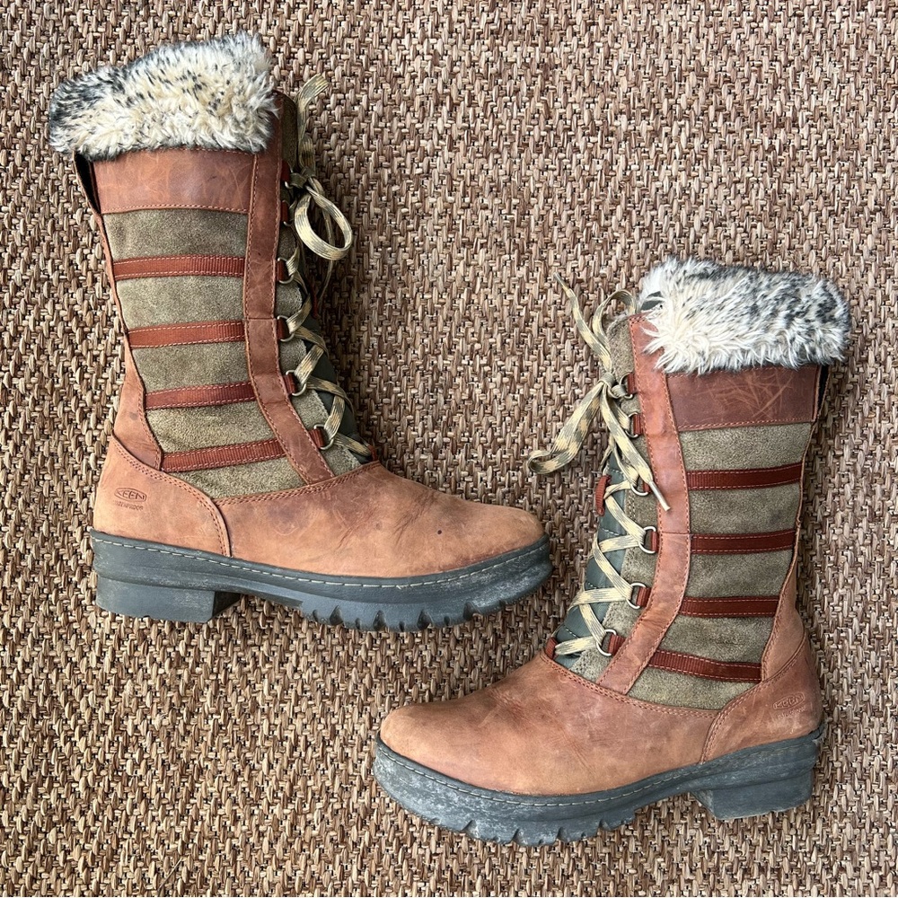 KEEN Women's Wapato Tall Leather Waterproof Insulated Boots - 10